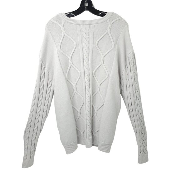 Disney Star Wars Stormtrooper Cable Knit Sweater Adult XL Long Sleeve Gray - Picture 3 of 16